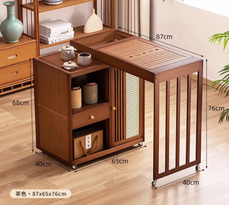 楠竹中式多功能茶台